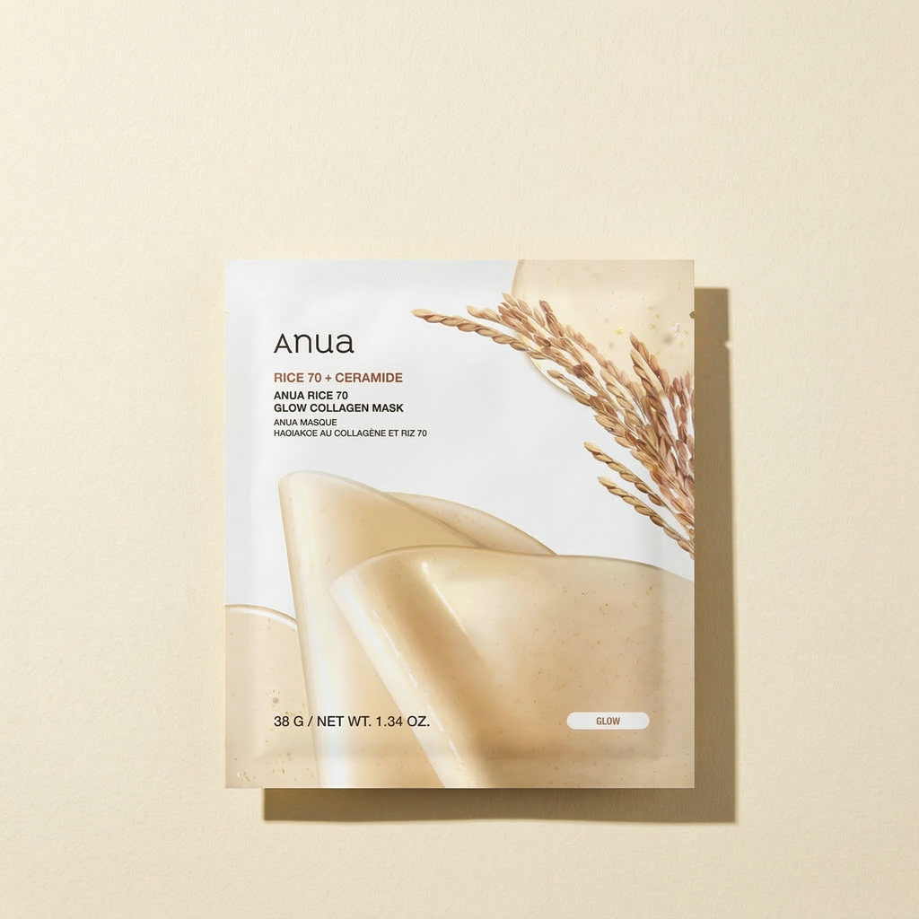 Anua Rice 70 + Ceramide Glow Collagen Mask 38g (1 Mask)